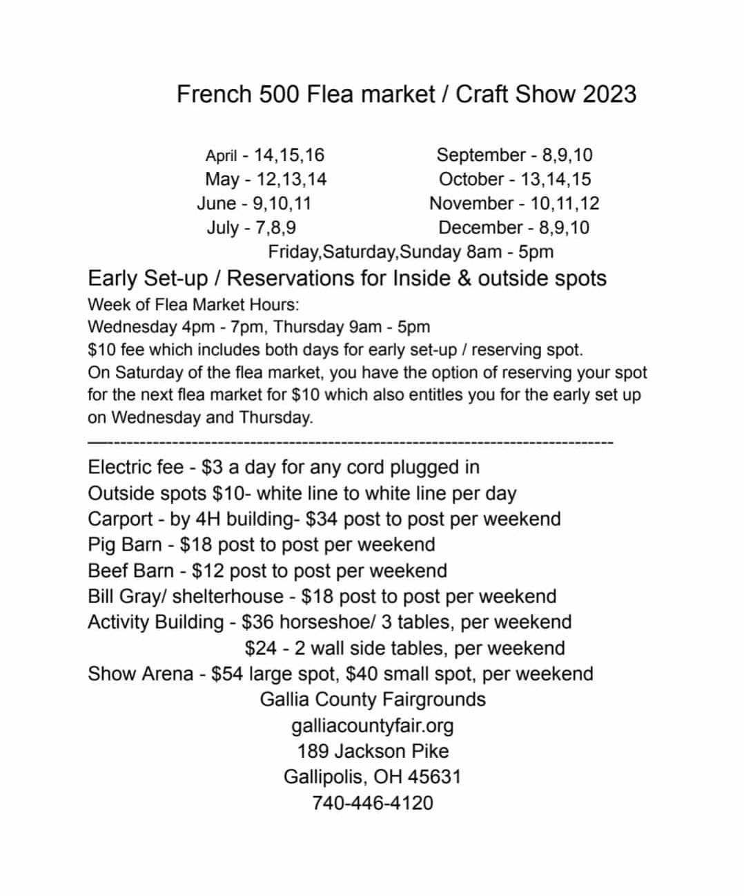 Flea Market Gallia County Jr. Fair